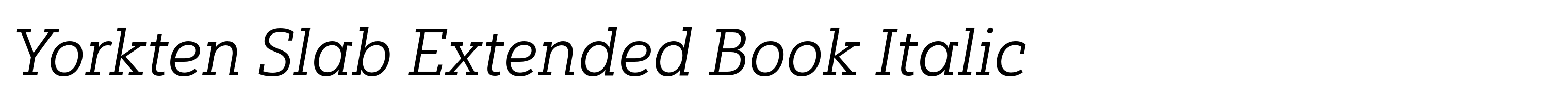 Yorkten Slab Extended Book Italic